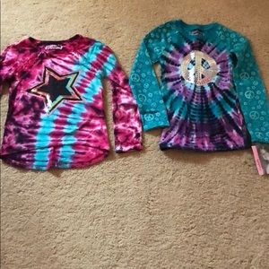 NEW flapdoodles tie dye girls long sleeve shirt